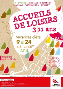 Pour cet  été 2018, les inscriptions aux centres de loisirs 3-11 ans sont ouvertes.